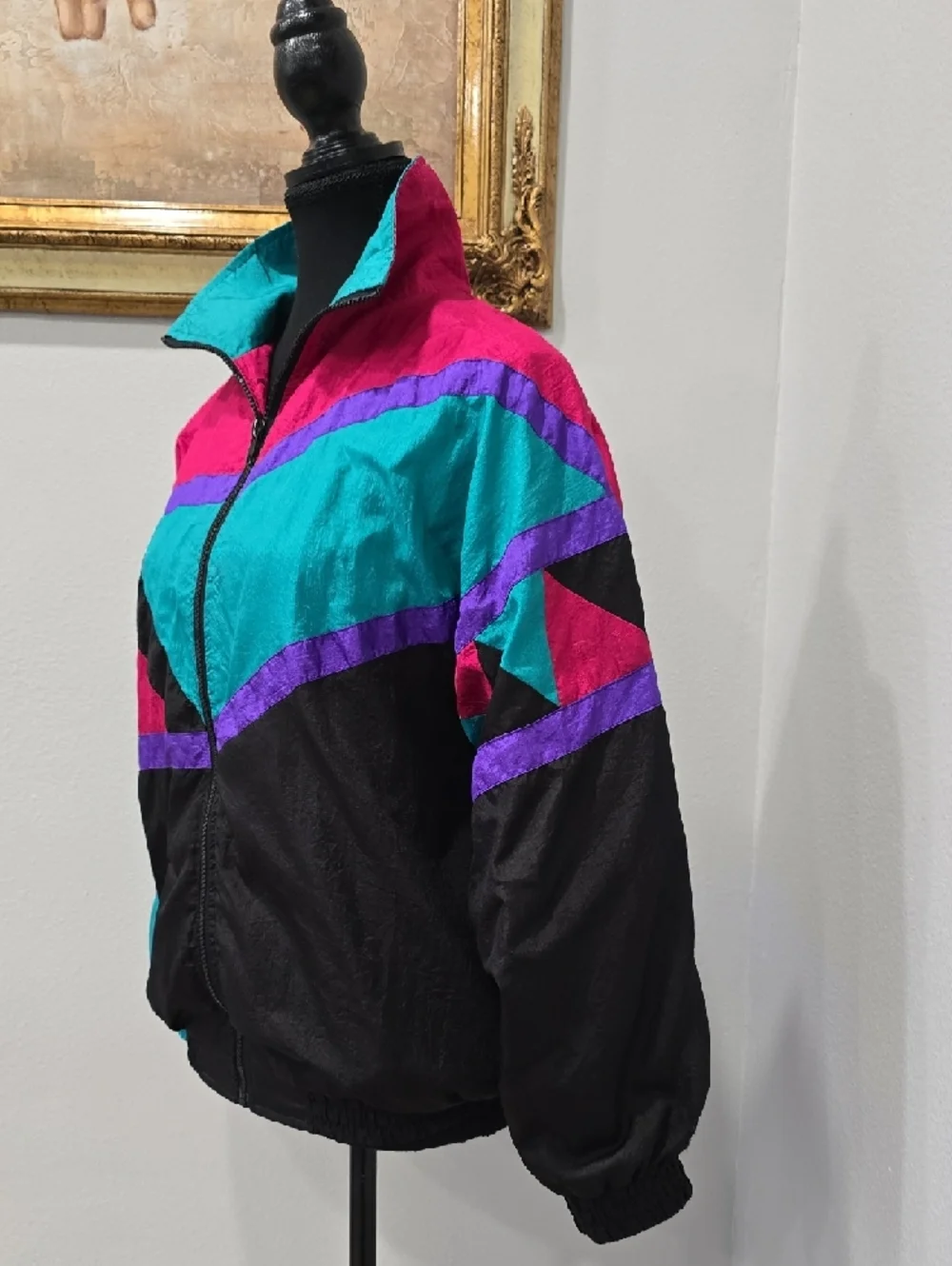 Slade 80s Colorblock Windbreaker Jacket - VINTAGE - SMALL